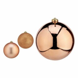 Set of Christmas balls Copper Plastic 15 x 16 x 15 cm (4 Units)