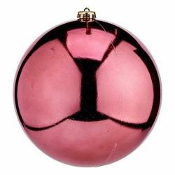 Boule de Noël Rose Plastique 20 x 21 x 20 cm (12 Unités)