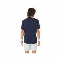 Men’s Short Sleeve Polo Shirt Asics Court Navy Blue