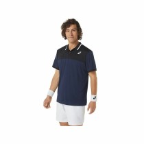 Men’s Short Sleeve Polo Shirt Asics Court Navy Blue