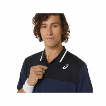 Men’s Short Sleeve Polo Shirt Asics Court Navy Blue