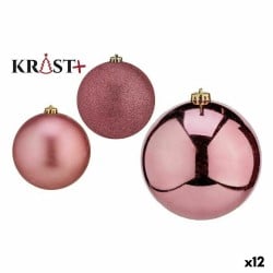 Weihnachtskugeln-Set Rosa PVC 10 cm (12 Stück)