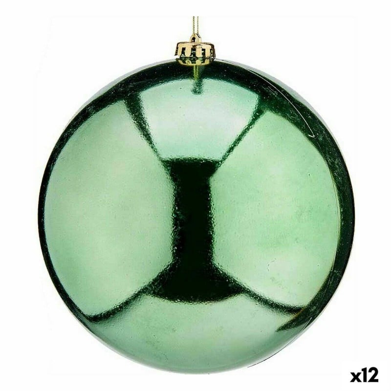 Christmas Bauble Green Plastic 20 x 20 x 20 cm (12 Units)