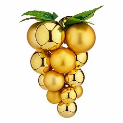 Christmas Bauble Grapes Large Golden Plastic 22 x 26 x 23 cm (8 Units)