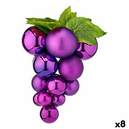 Christmas Bauble Grapes Large Purple Plastic 22 x 33 x 22 cm (8 Units)