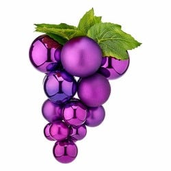 Christmas Bauble Grapes Large Purple Plastic 22 x 33 x 22 cm (8 Units)