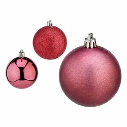 Lot de boules de Noël Rose Plastique Ø 7 cm (36 Unités)