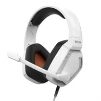 Headphones with Microphone Nox-Xtreme KROM KOPA PRO White Black