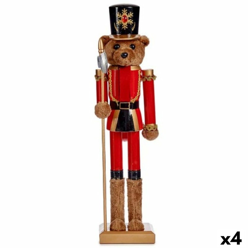 Deko-Figur Nussknacker Bär Braun Schwarz 16,5 x 60 x 13,5 cm (4 Stück)