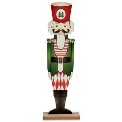 Deko-Figur Nussknacker Weiß Schwarz Rot grün Holz 10 x 60 x 19 cm (6 Stück)