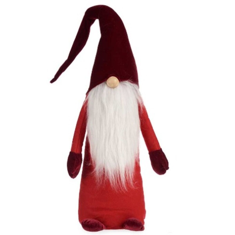 Deko-Figur Zwerg Weiß Rot Polyester Holz Sand 20 x 100 x 25 cm (8 Stück)