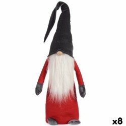 Deko-Figur Zwerg Weiß Rot Grau Polyester Holz Sand 20 x 100 x 25 cm (8 Stück)