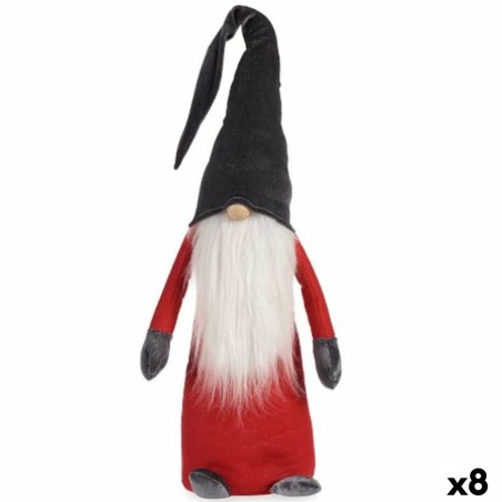 Deko-Figur Zwerg Weiß Rot Grau Polyester Holz Sand 20 x 100 x 25 cm (8 Stück)