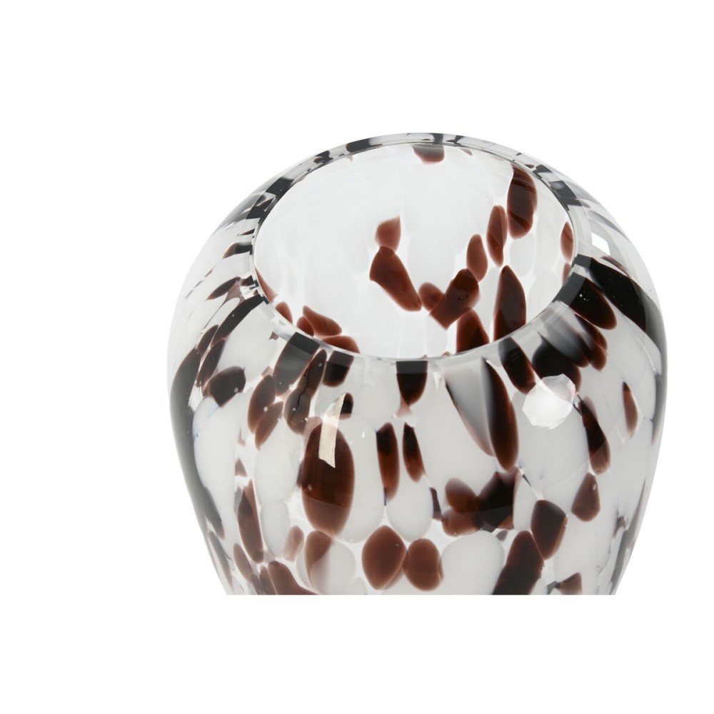 Vase Home ESPRIT White Brown Crystal Modern 15,5 X 15,5 X 24,5 cm