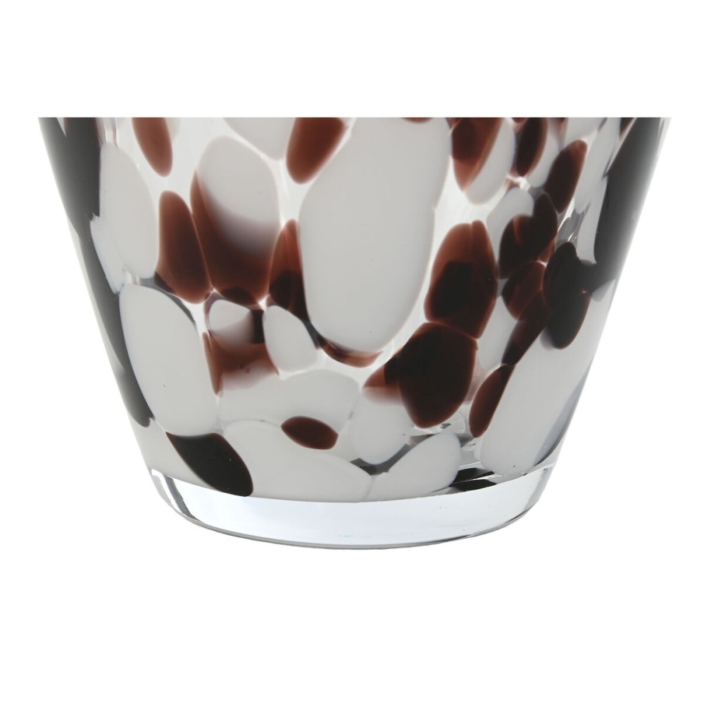 Vase Home ESPRIT White Brown Crystal Modern 15,5 X 15,5 X 24,5 cm
