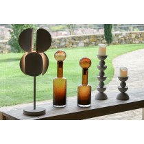Vase Home ESPRIT Brown Crystal Modern 12,5 X 12,5 X 50,5 cm
