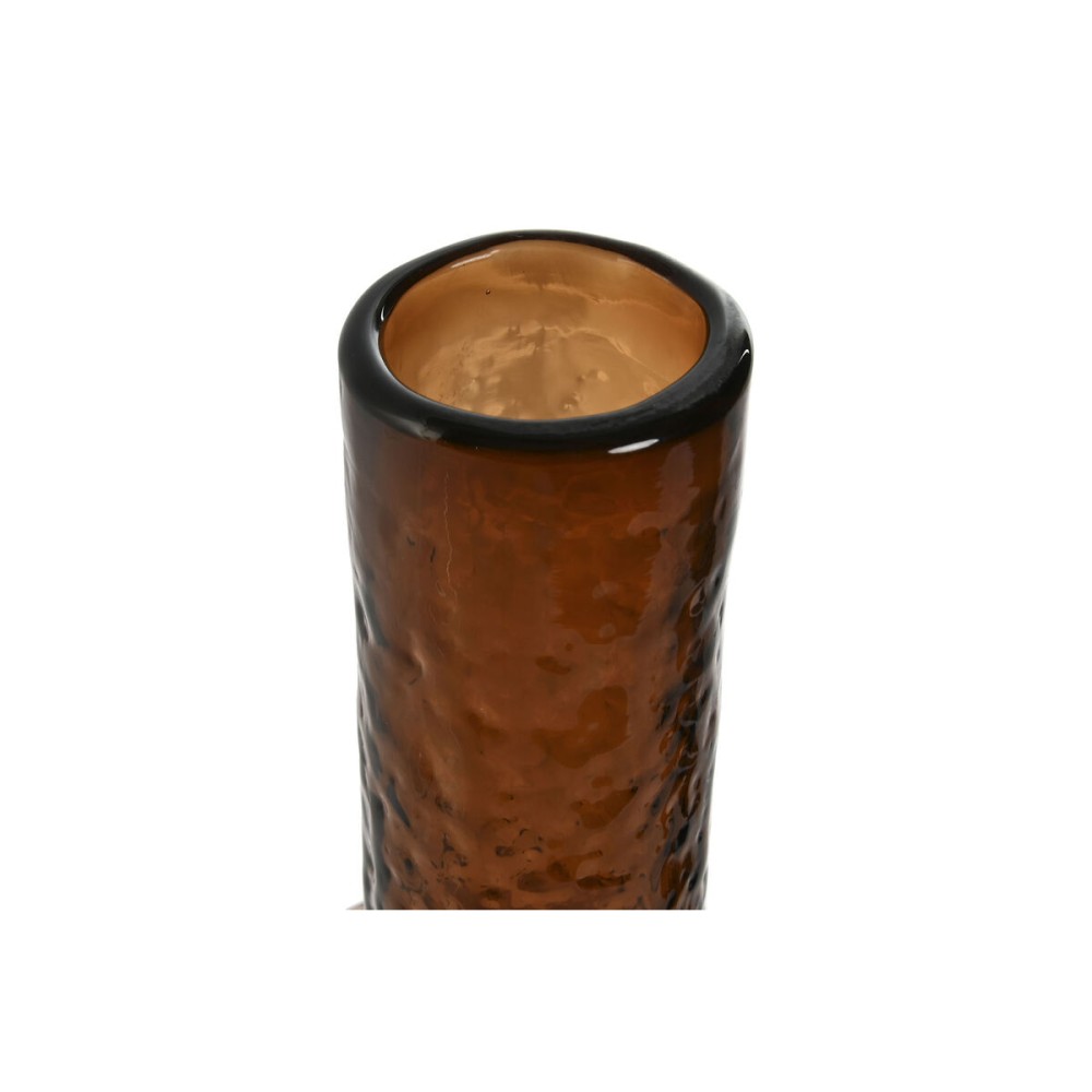 Vase Home ESPRIT Brown Crystal Modern 12,5 X 12,5 X 50,5 cm