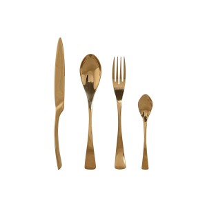 Besteck Home ESPRIT Gold Edelstahl 2 x 1,5 x 25,5 cm 16 Stücke