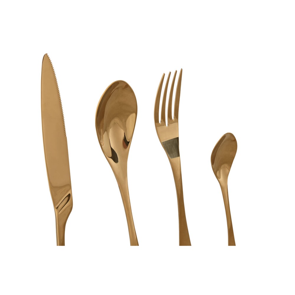 Besteck Home ESPRIT Gold Edelstahl 2 x 1,5 x 25,5 cm 16 Stücke