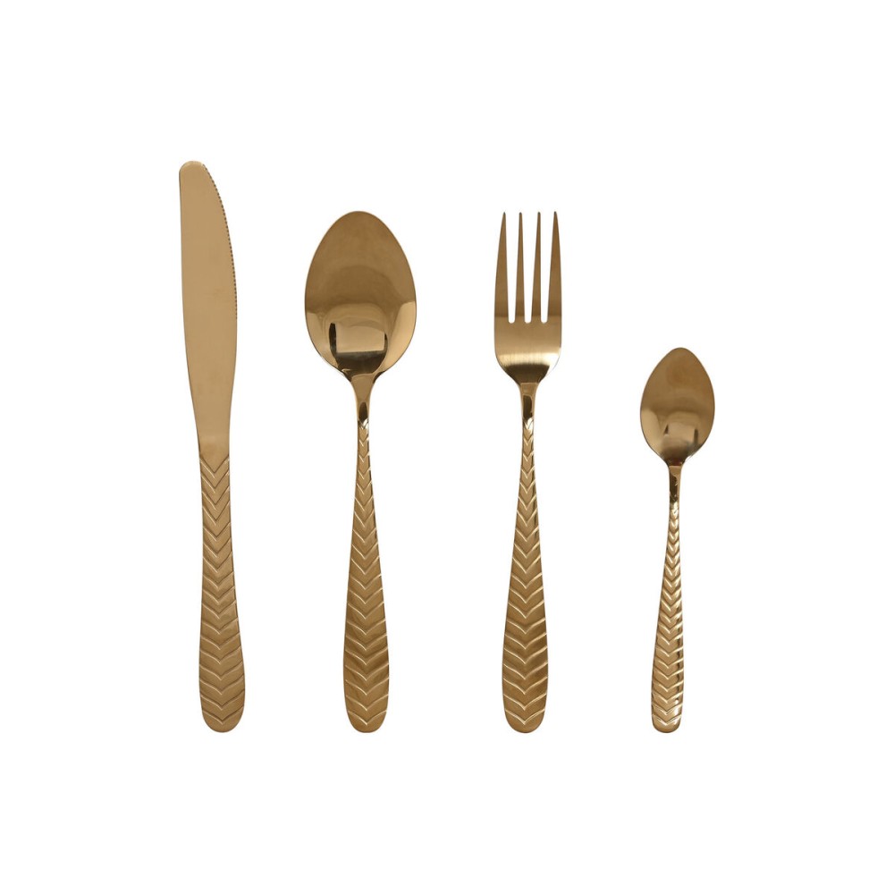 Besteck Home ESPRIT Gold Edelstahl 2 x 0,4 x 22,5 cm 16 Stücke