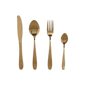 Besteck Home ESPRIT Gold Edelstahl 2 x 0,4 x 22,5 cm 16 Stücke