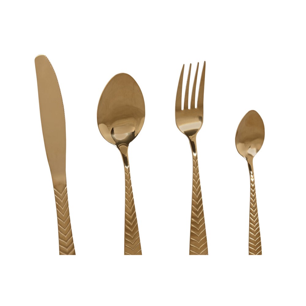 Besteck Home ESPRIT Gold Edelstahl 2 x 0,4 x 22,5 cm 16 Stücke