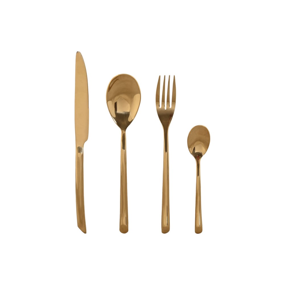 Besteck Home ESPRIT Gold Edelstahl 1,8 x 0,8 x 23,5 cm 16 Stücke