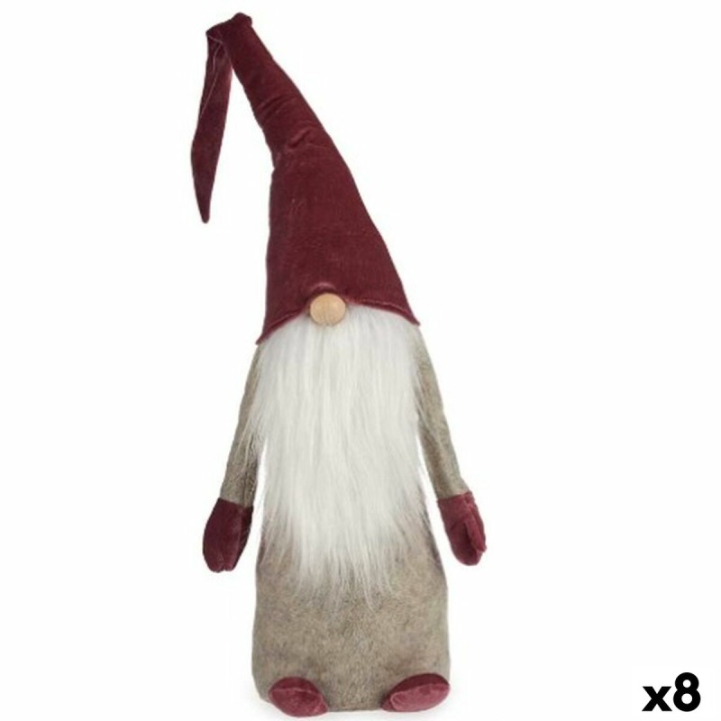 Deko-Figur Zwerg Weiß Grau Rosa Polyester Holz Sand 20 x 100 x 25 cm (8 Stück)