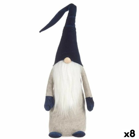 Decorative Figure Gnome Blue White Grey Polyester Wood Sand 20 x 100 x 25 cm (8 Units)