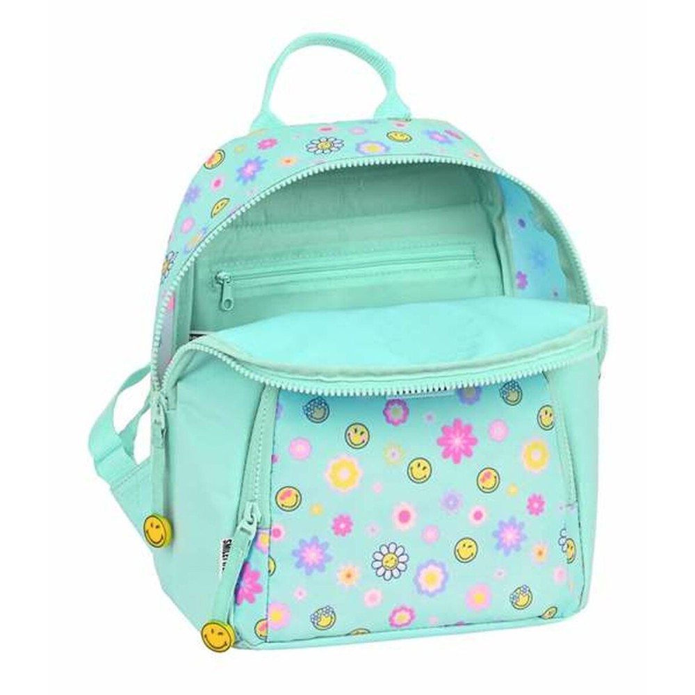 Kinderrucksack Smiley Summer fun türkis 25 x 30 x 13 cm Mini