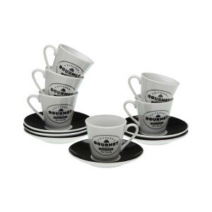 Set aus 6 Teetassen mit Teller Versa Gourmet Porzellan