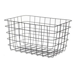 Panier Multi-usages Noir Métal 38,5 x 20,5 x 28 cm Rectangulaire (6 Unités)