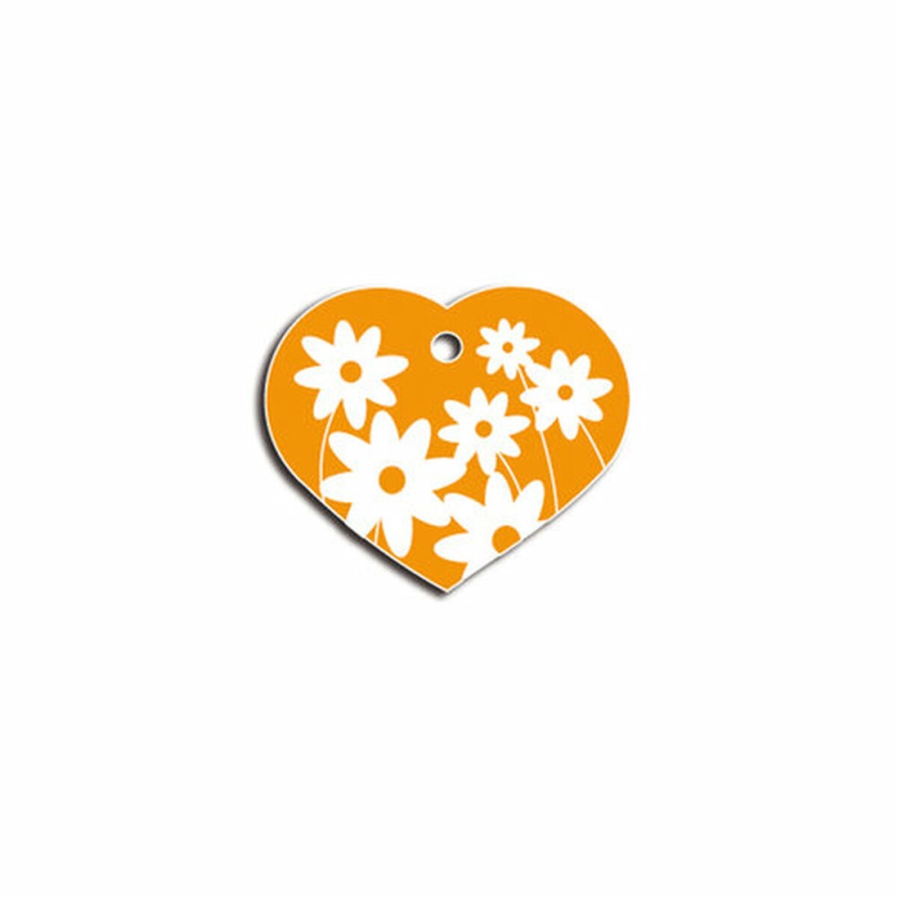 Plaque d'identification Imarc Heart Jaune Orange