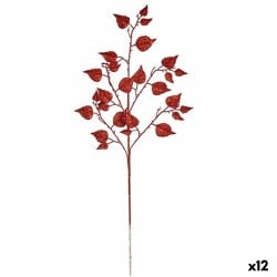 Branch Glitter Red Plastic 42 x 73 x 3,5 cm (12 Units)