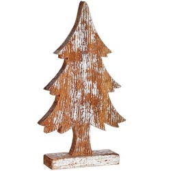 Decorative Figure Christmas Tree Silver Wood 5 x 39 x 21 cm (6 Units)