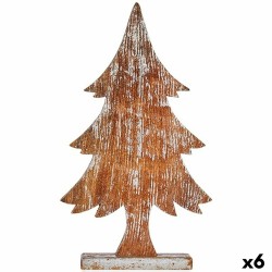 Decorative Figure Christmas Tree Silver Wood 5 x 49,5 x 26 cm (6 Units)