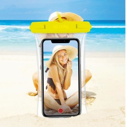 Waterproof case Celly Touchbag 7" Yellow