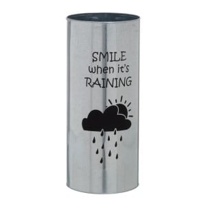 Umbrella stand Black Silver Circular 20 x 20 x 46 cm