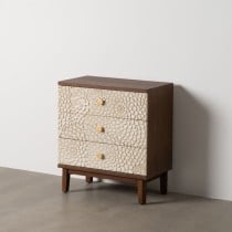 Nightstand MANACOR White Brown