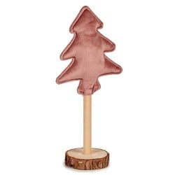 Weihnachtsbaum Polyester Rosa Holz 8 x 13 x 30 cm (12 Stück)