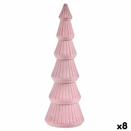 Sapin de Noël Velours Rose Bois 12 x 34,5 x 12 cm (8 Unités)