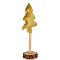 Weihnachtsbaum Polyester Gold Holz 9,5 x 32 x 13 cm (12 Stück)