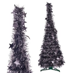 Sapin de Noël Anthracite guirlande 38 x 38 x 105 cm (6 Unités)