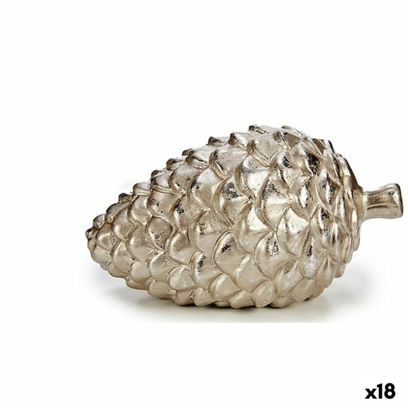 Decorative Figure Pine cone Silver Ceramic 9 x 10 x 16 cm (18 Units)