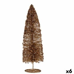 Deko-Figur Weihnachtsbaum Pailletten Gold 10 x 41 x 10 cm (6 Stück)