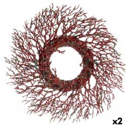 Advent wreathe Branch Red Plastic 50 x 10 x 50 cm (2 Units)