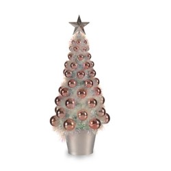 Decorative Figure Christmas Tree Pink polypropylene PET 16 x 37,5 x 16 cm (12 Units)