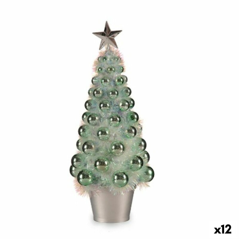 Decorative Figure Christmas Tree Green polypropylene PET 16 x 37,5 x 16 cm (12 Units)