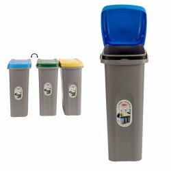 Rubbish bin Stefanplast Blue Grey Plastic 25 L (6 Units)