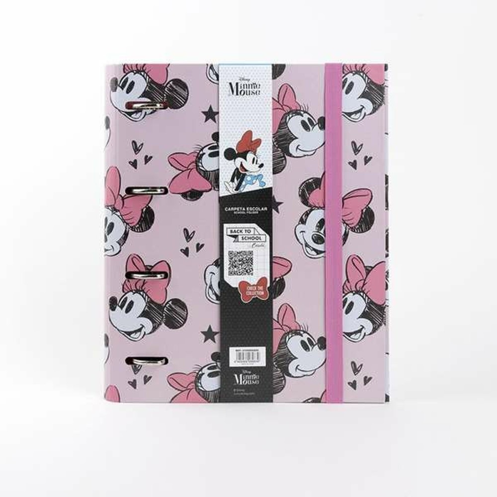 Ring binder Minnie Mouse White Multicolour A4